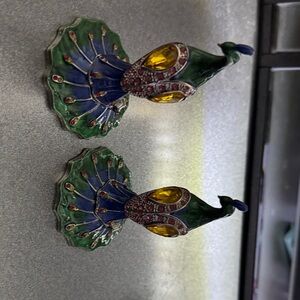 Colorful Peacock Figurines